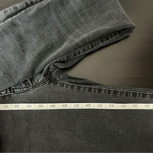Madewell Jeans Women Sz 27T Black Charcoal 9" High Rise Skinny Button Font Denim - Picture 16 of 16